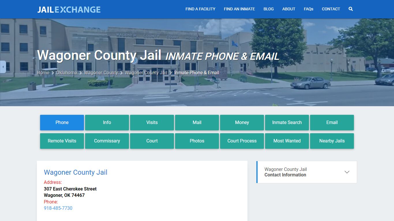 Inmate Phone - Wagoner County Jail, OK - Jail Exchange