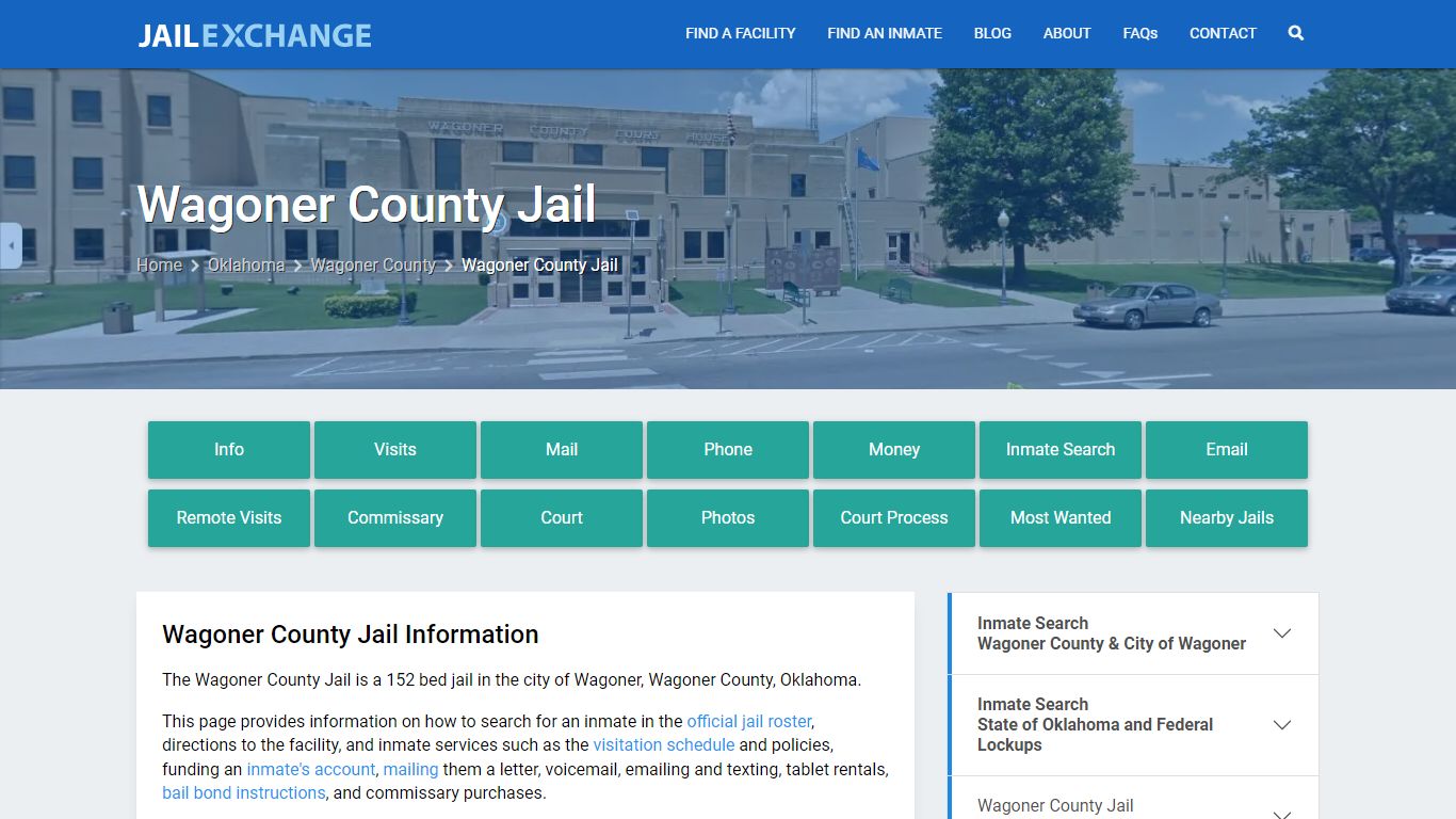 Wagoner County Jail, OK Inmate Search, Information